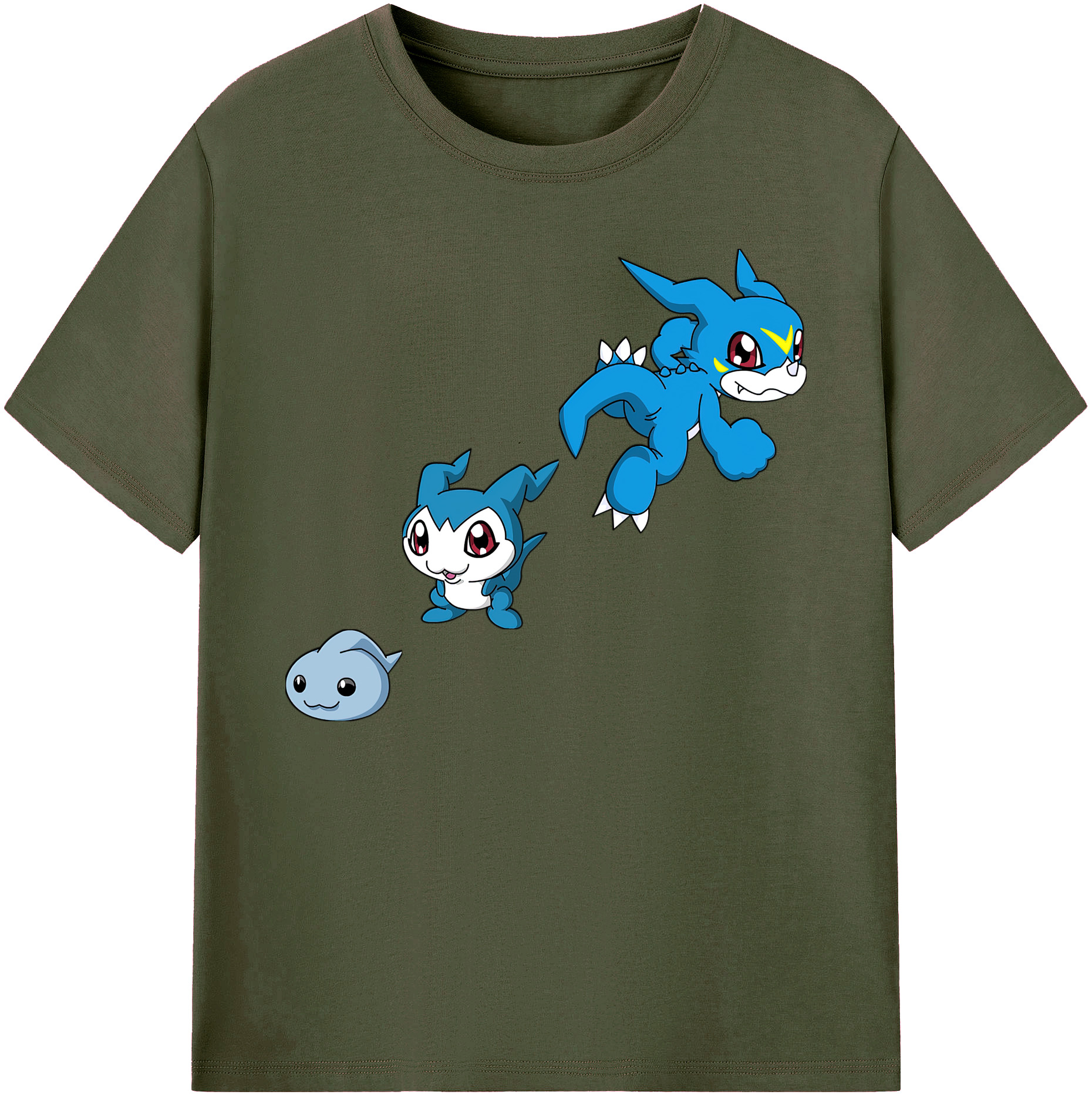 （画像用） Digimon デジタルモンスター/デジモン 綿100％ メンズ半袖Tシャツ｜肌触りやわらか＆通気性